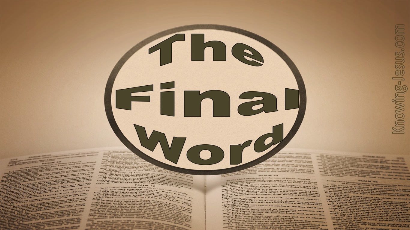 The Final Word (devotional)03-30 (brown)